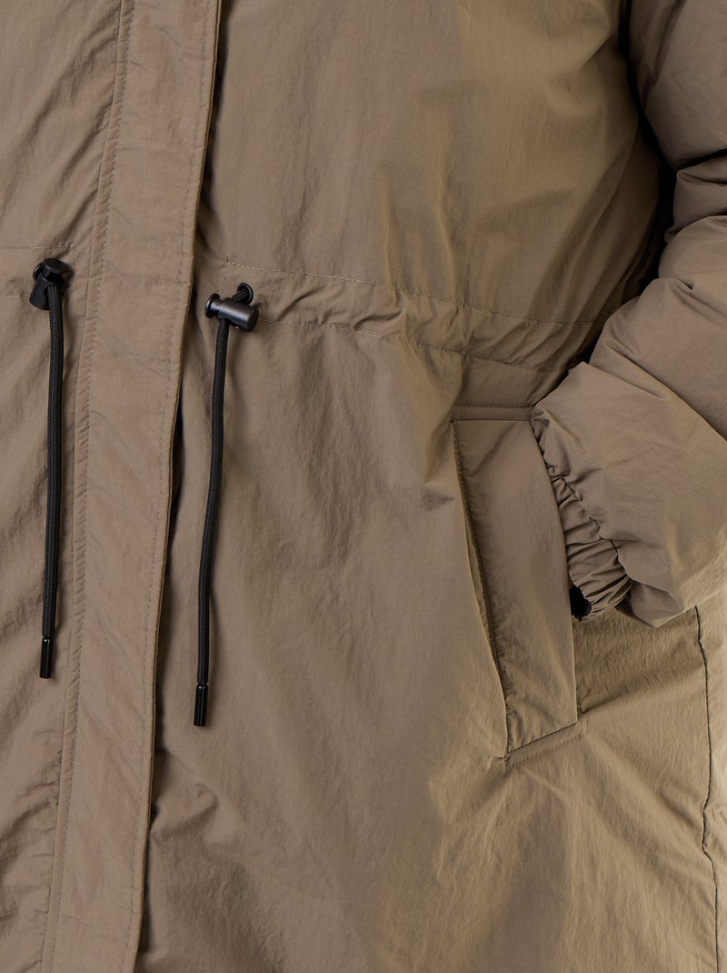 Plain hooded parka Green - Kiabi