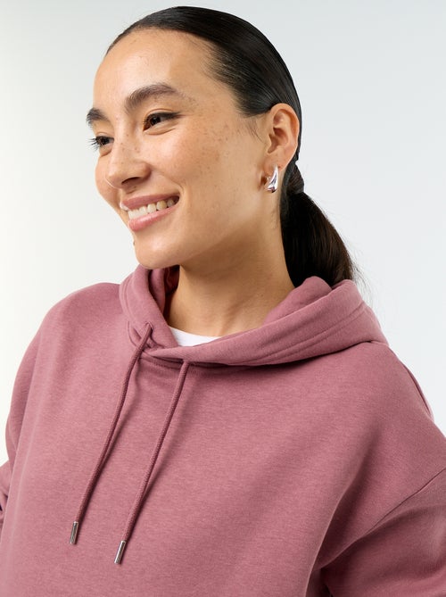 Plain hooded sweatshirt with kangaroo pocket - Kiabi