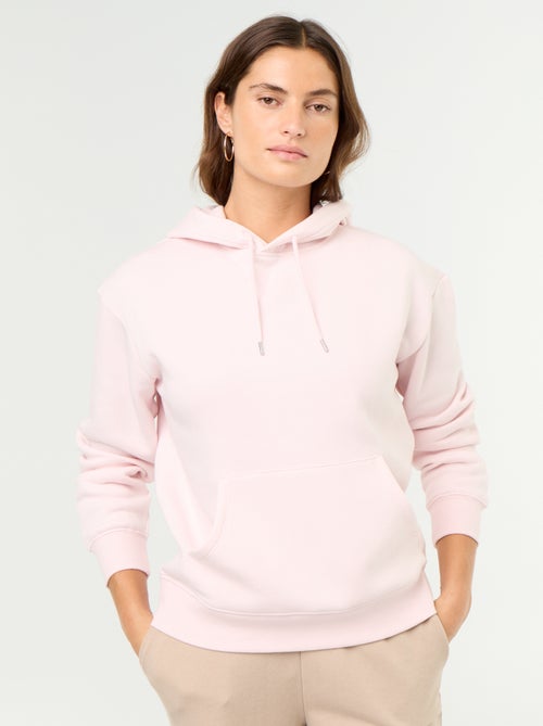 Plain hooded sweatshirt with kangaroo pocket - Kiabi