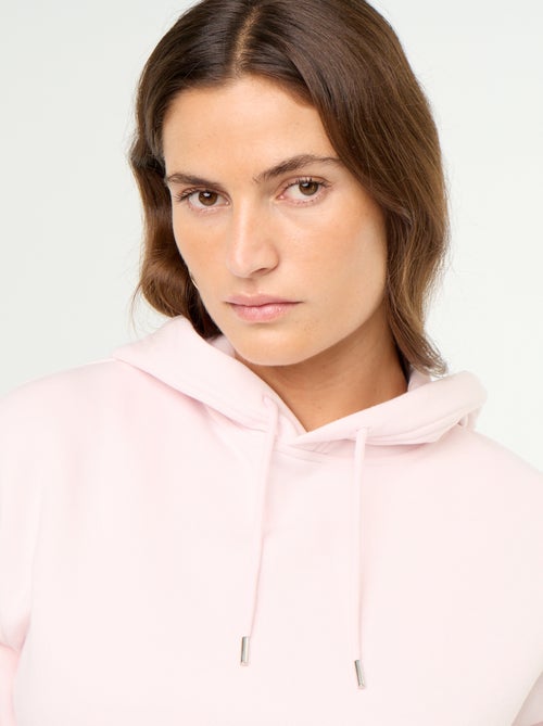 Plain hooded sweatshirt with kangaroo pocket - Kiabi