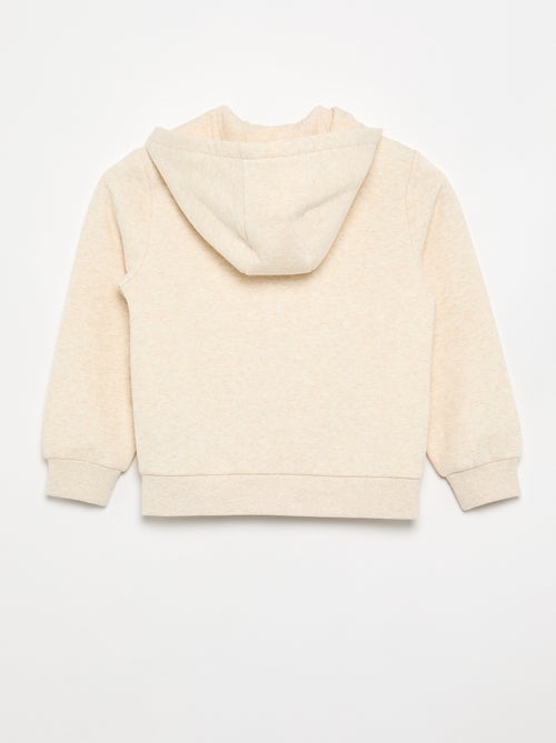 Plain hooded zip-up sweatshirt - Kiabi
