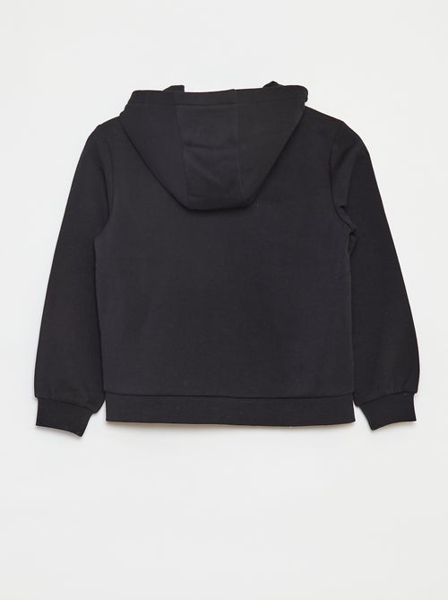 Plain hooded zip-up sweatshirt - Kiabi