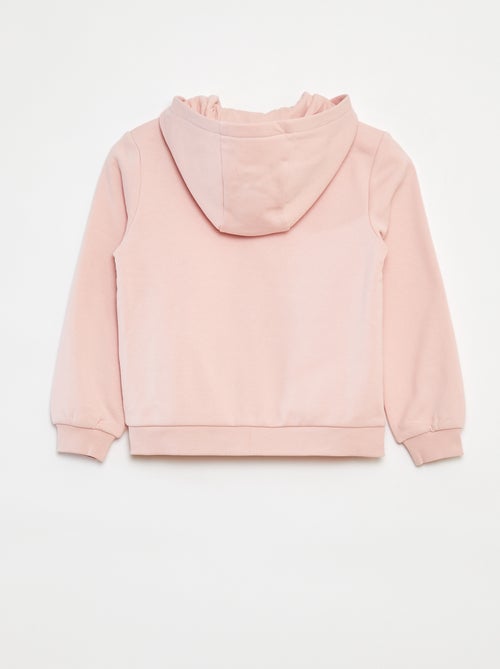 Plain hooded zip-up sweatshirt - Kiabi