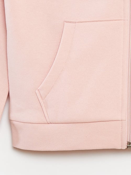 Plain hooded zip-up sweatshirt - Kiabi