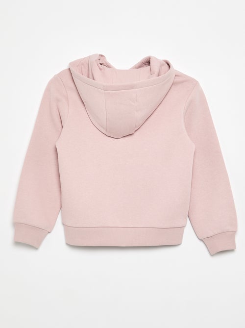 Plain hooded zip-up sweatshirt - Kiabi