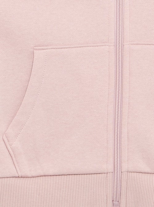 Plain hooded zip-up sweatshirt - Kiabi