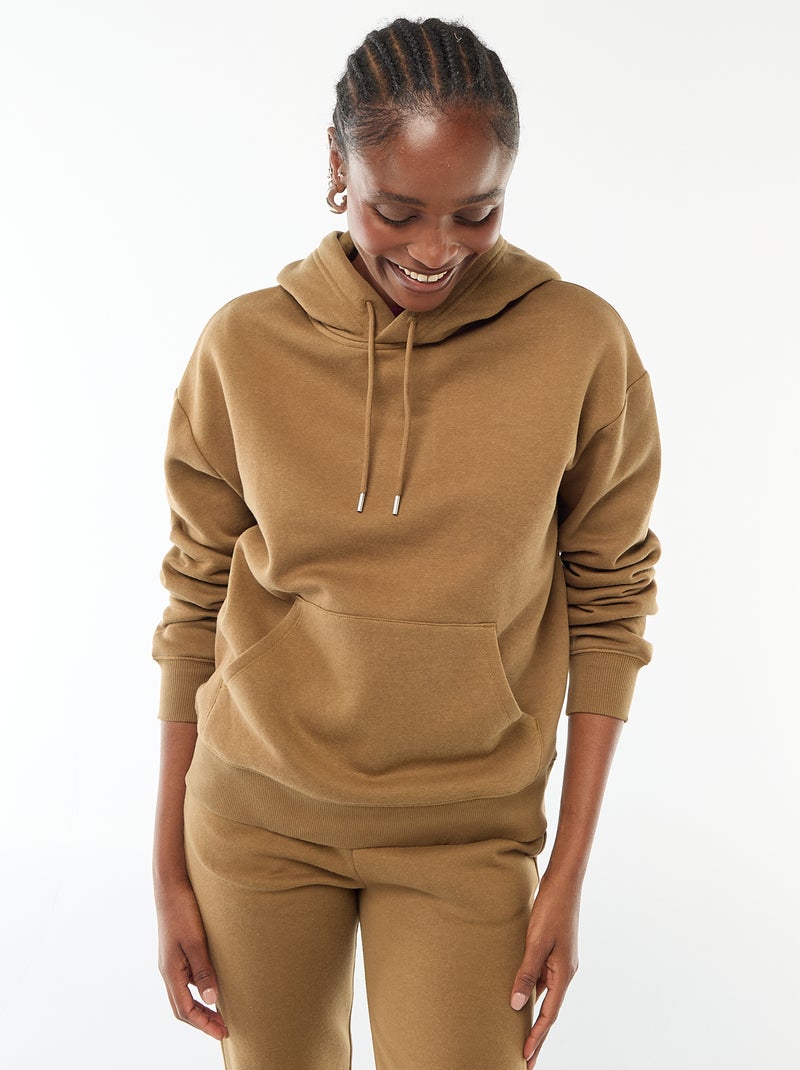 Plain hoodie Brown - Kiabi