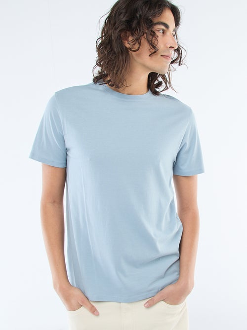 Plain jersey straight T-shirt - Kiabi