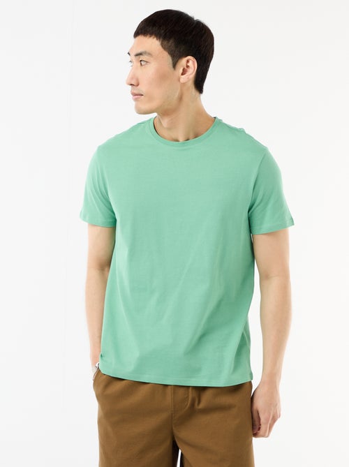 Plain jersey straight T-shirt - Kiabi