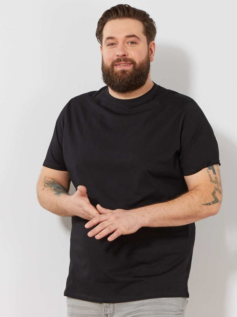 Plain jersey t-shirt black - Kiabi