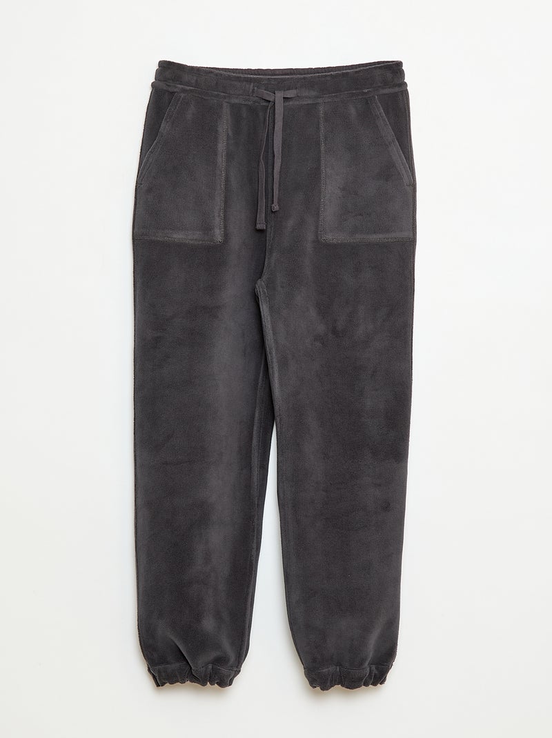 Plain Joggers with 2 Pockets Black - Kiabi