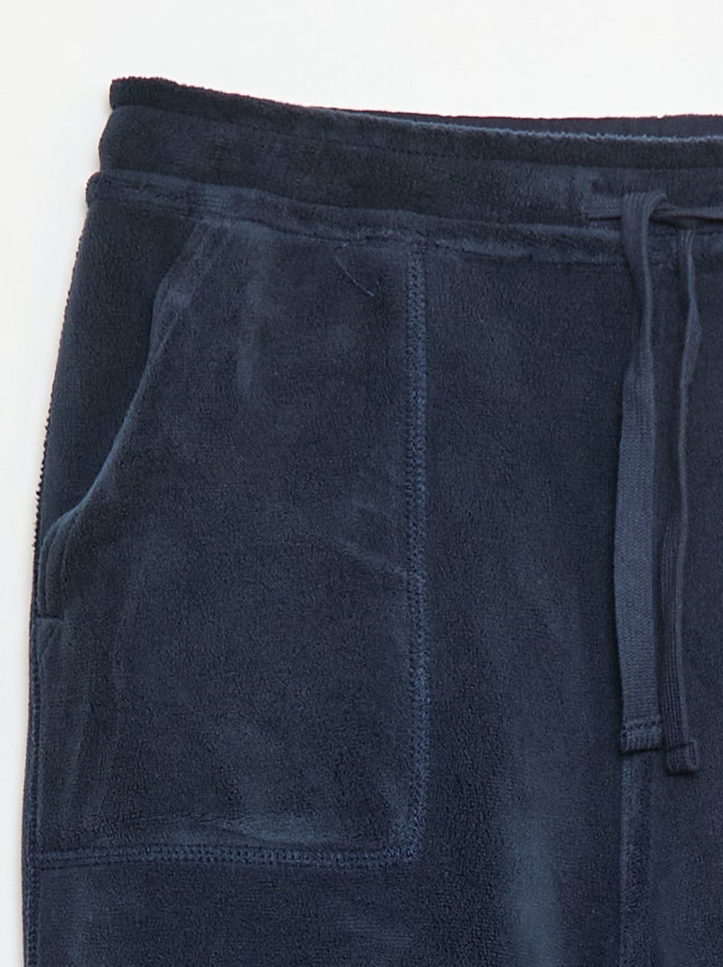 Plain Joggers with 2 Pockets Blue - Kiabi
