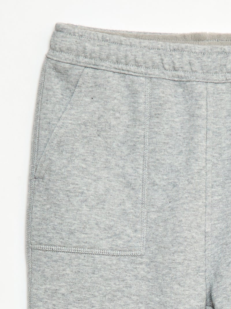Plain Joggers with 2 Pockets Grey - Kiabi