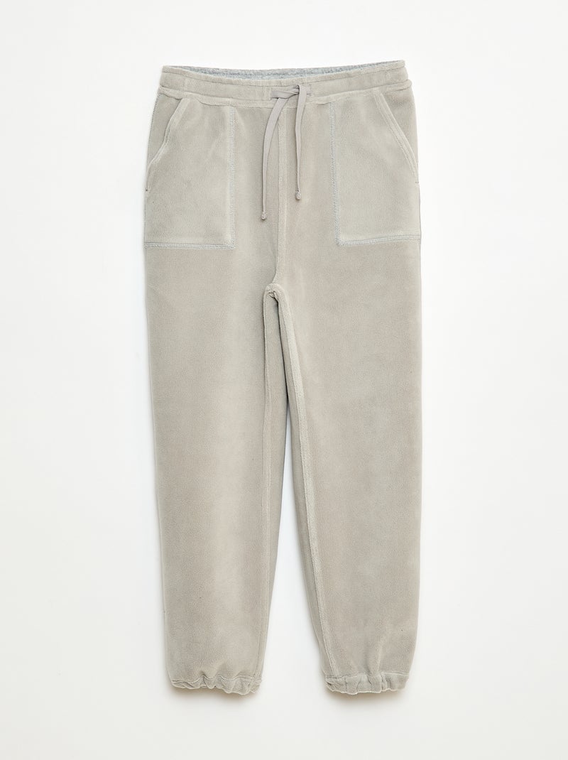 Plain Joggers with 2 Pockets Grey - Kiabi