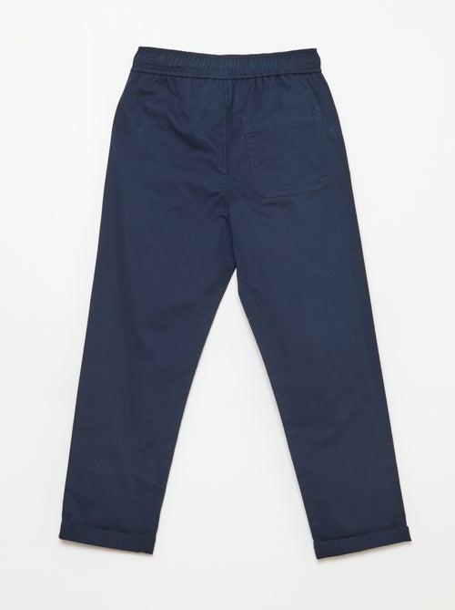 Plain Joggers with Cuffed Hems - Kiabi