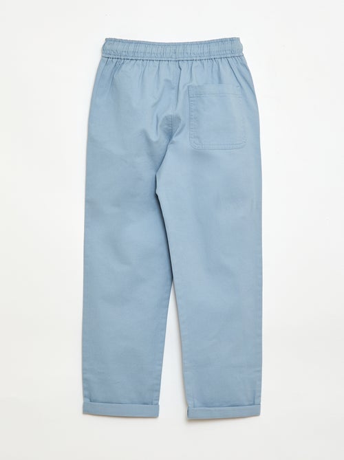 Plain Joggers with Cuffed Hems - Kiabi