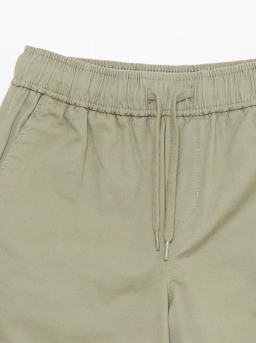 Plain Joggers with Cuffed Hems - Kiabi