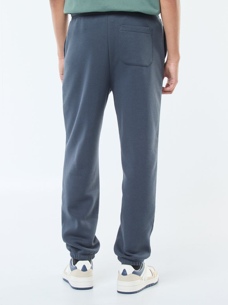Plain joggers with drawstrings at the waist Blue - Kiabi