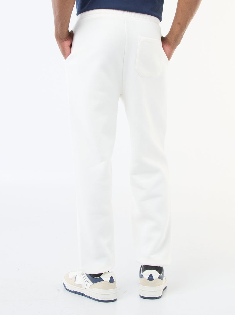 Plain joggers with drawstrings at the waist White - Kiabi