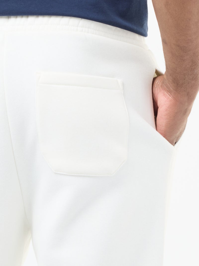 Plain joggers with drawstrings at the waist White - Kiabi
