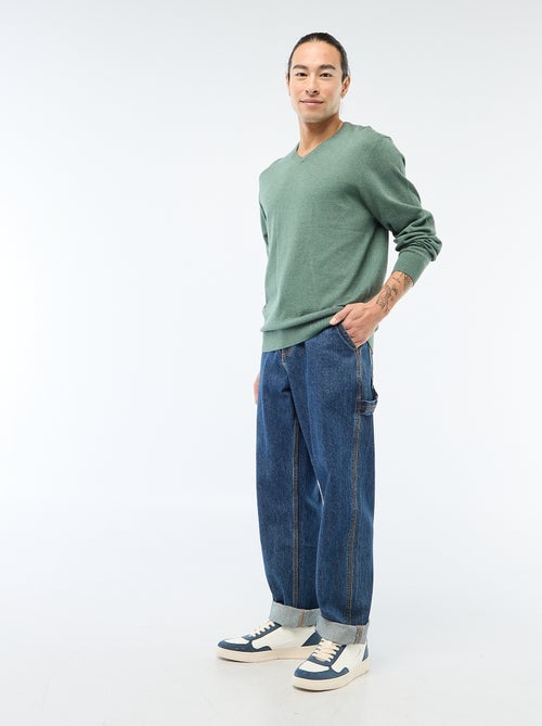 Plain knit basic sweater - Kiabi