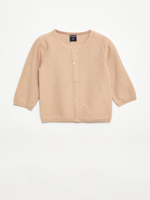 Plain Knit Cardigan - Kiabi
