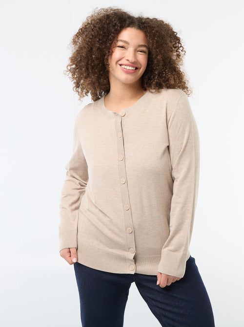 Plain Knit Cardigan - Kiabi