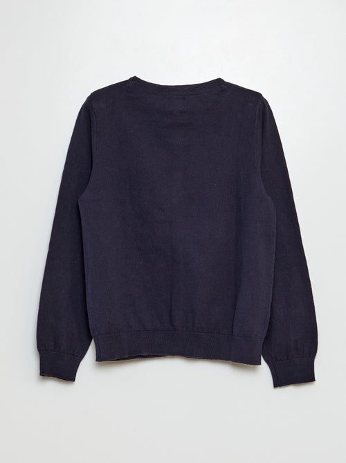 Plain knit cardigan - Kiabi