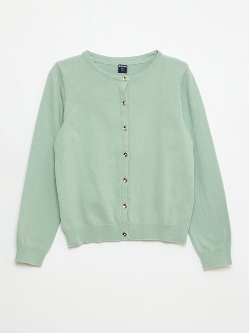Plain knit cardigan - Kiabi