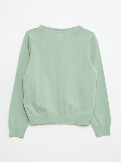 Plain knit cardigan - Kiabi