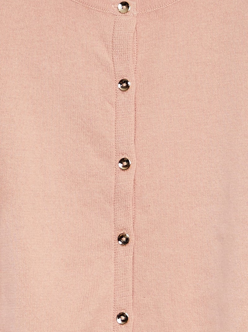 Plain knit cardigan PINK - Kiabi