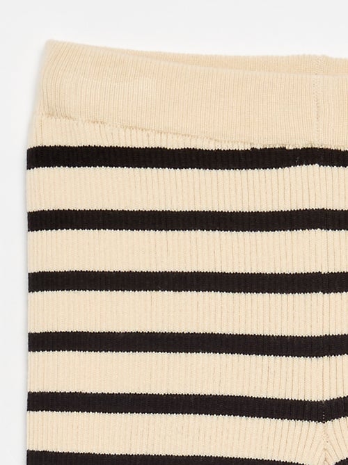 Plain knit straight-leg trousers - Kiabi