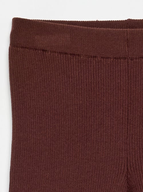 Plain knit straight-leg trousers - Kiabi