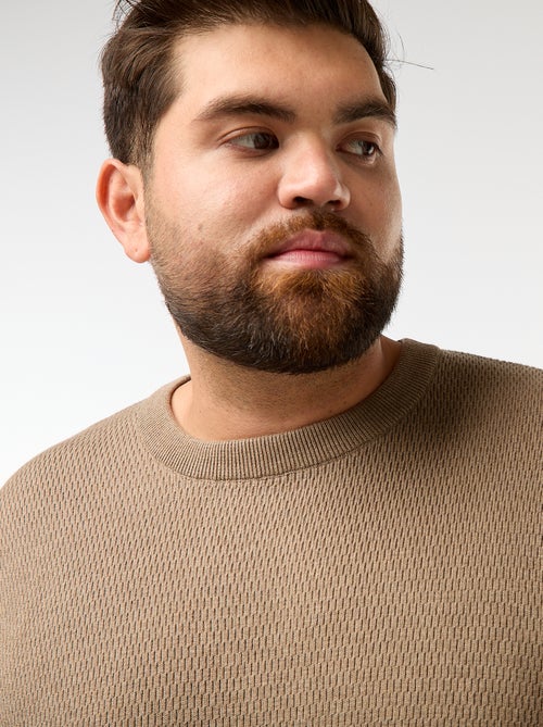 Plain knit sweater - Kiabi