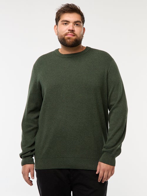 Plain knit sweater - Kiabi Plain knit sweater - Kiabi