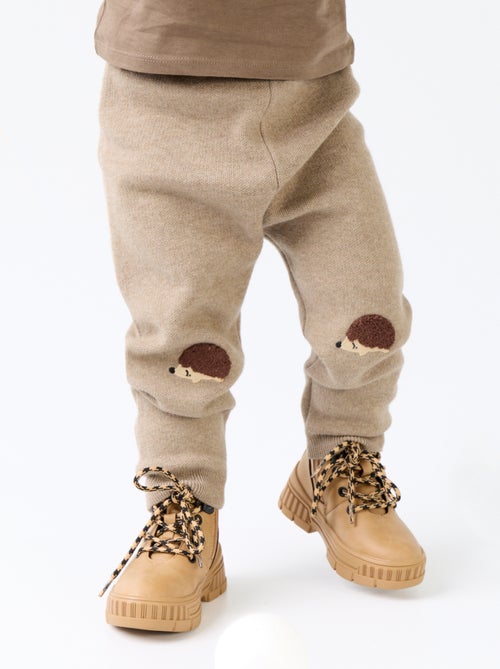 Plain knit trousers - Kiabi