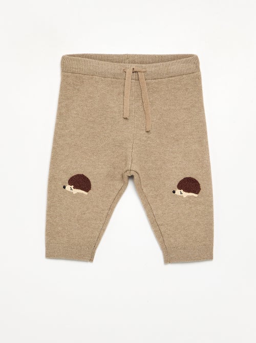 Plain knit trousers - Kiabi