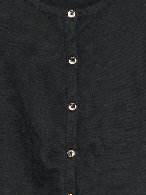 Plain knitted cardigan - Kiabi