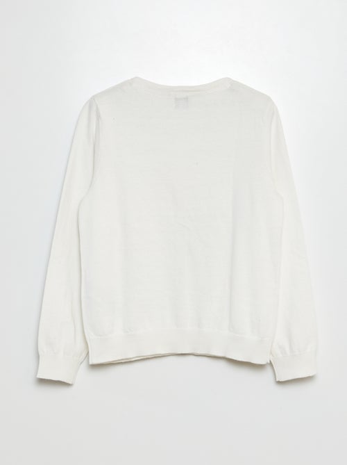 Plain knitted cardigan - Kiabi