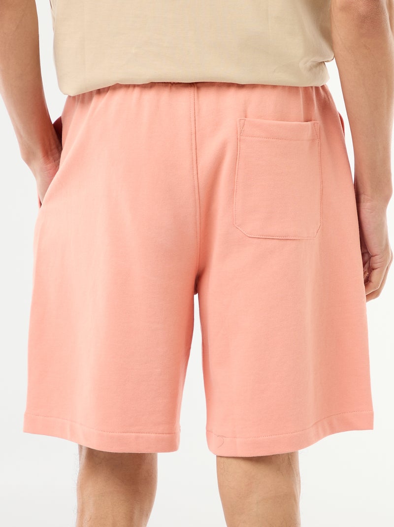 Plain Lightweight Fleece Bermuda Shorts Orange - Kiabi