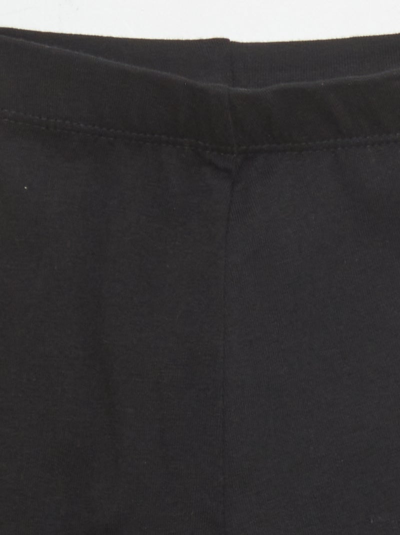 Plain Long Jersey Knit Leggings Black - Kiabi