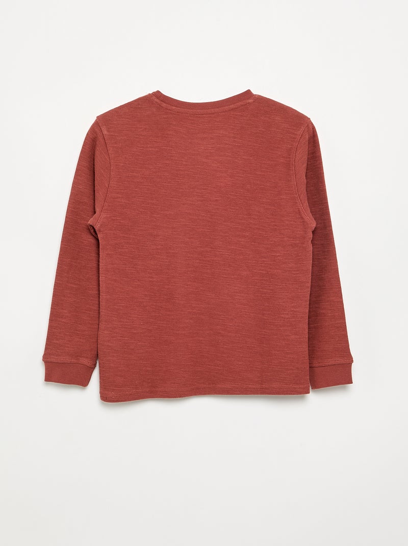 Plain long-sleeved sweater Red - Kiabi