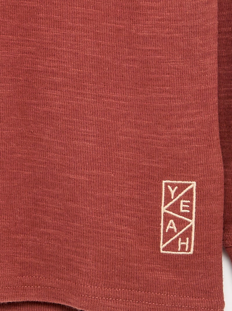 Plain long-sleeved sweater Red - Kiabi