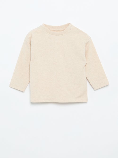 Plain long-sleeved T-shirt - Kiabi