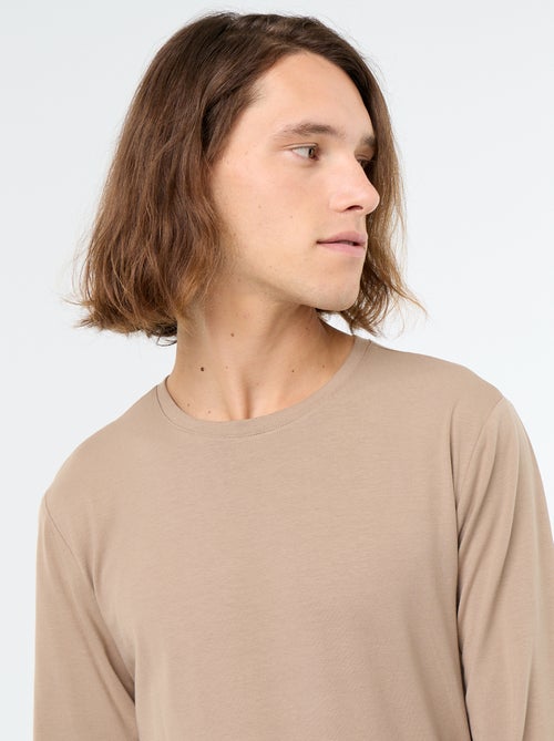 Plain Long-Sleeved T-Shirt - Kiabi