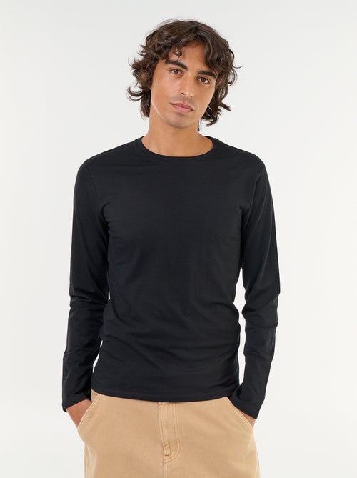 Plain Long-Sleeved T-Shirt - Kiabi