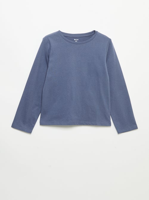 Plain long-sleeved T-shirt - Kiabi