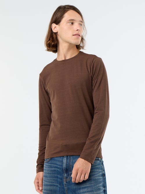 Plain Long-Sleeved T-Shirt - Kiabi