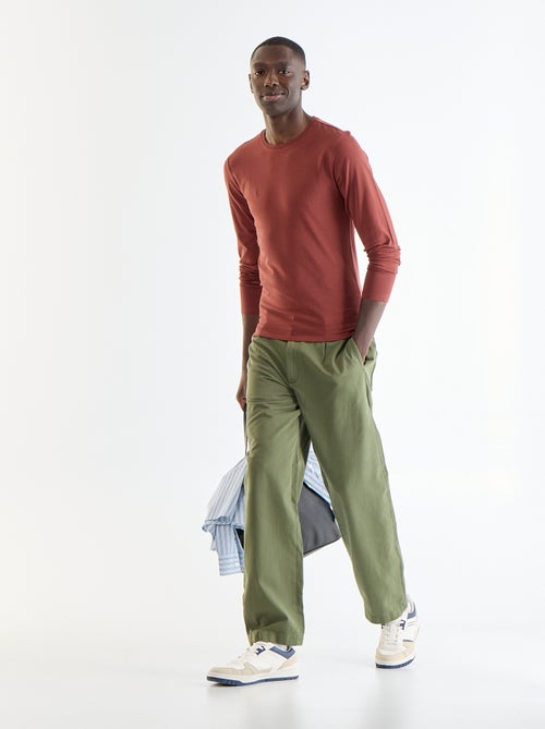 Plain Long-Sleeved T-Shirt - Kiabi