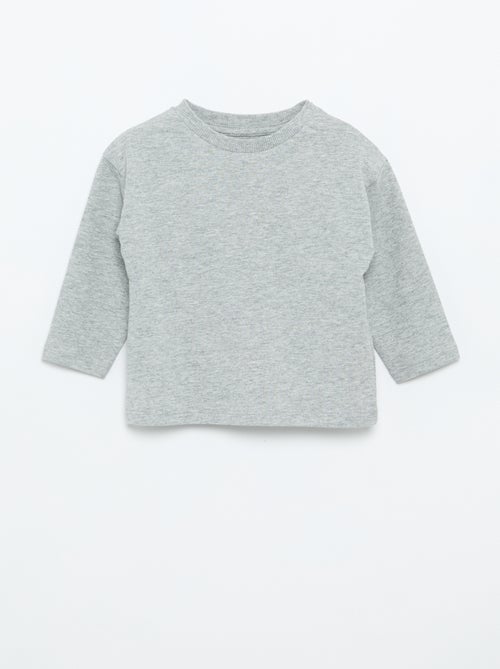 Plain long-sleeved T-shirt - Kiabi